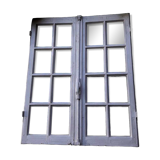 Fenêtre chêne H96,9xL81cm ancienne petits carreaux