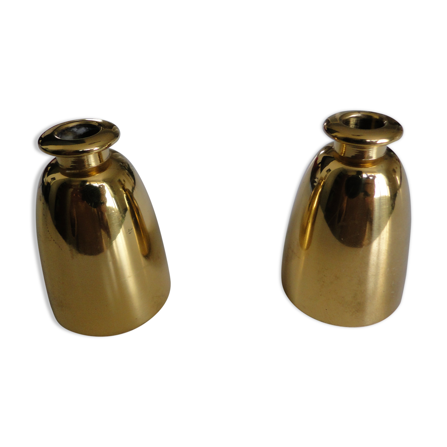 Pair of vintage brass candlesticks by Hans-Agne Jakobsson for Markaryd, 1960s