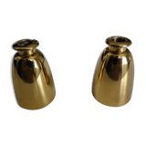 Pair of vintage brass candlesticks by Hans-Agne Jakobsson for Markaryd, 1960s