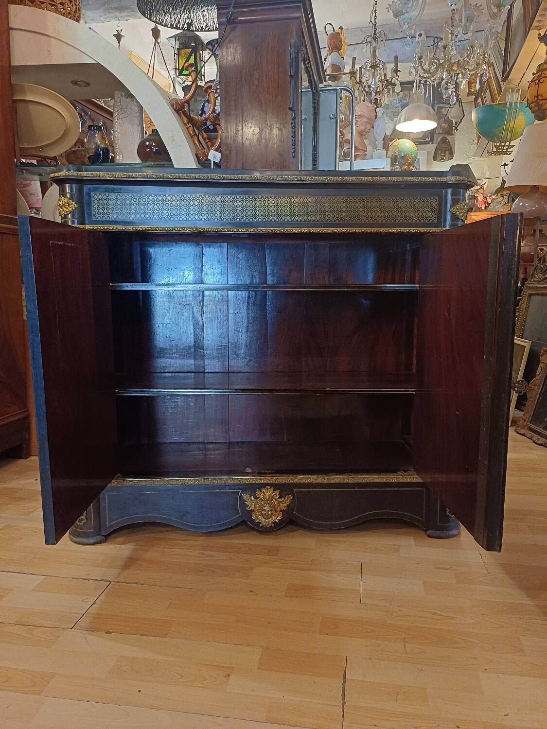 Sideboard, copper marquetry, Napoleon III period. 19th century