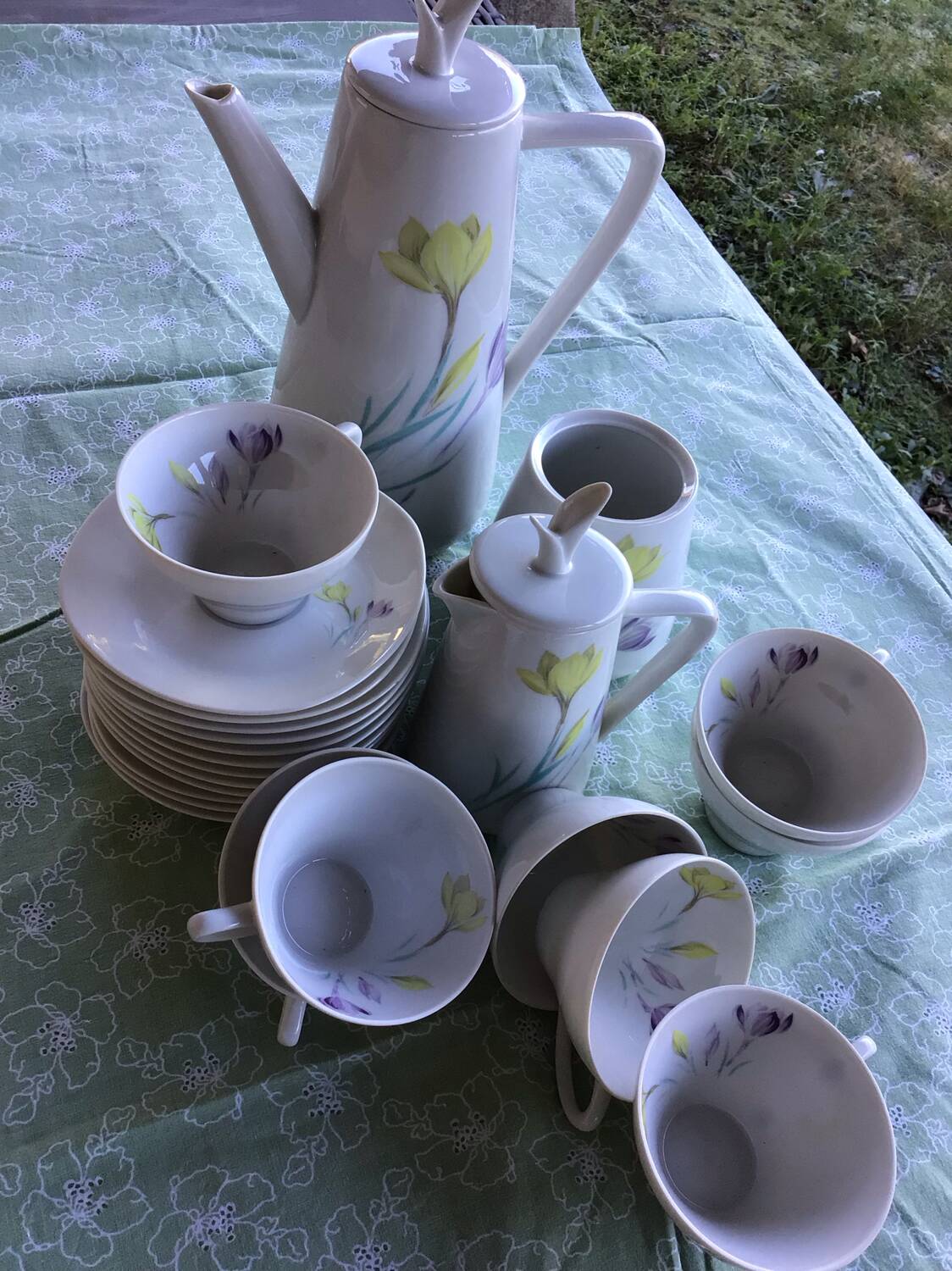 Coffee service 1960 S.F.P French porcelain company