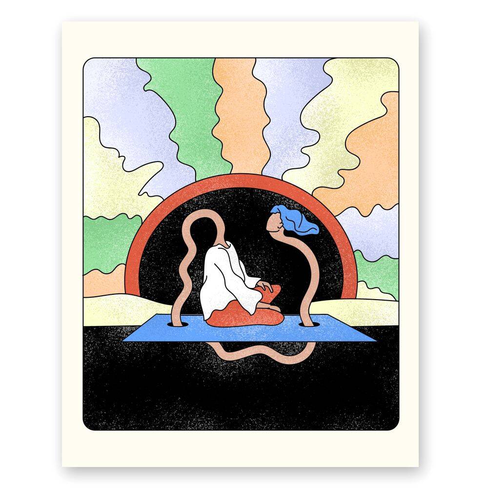 Fine Art print signed by the artist, Limited to 9 copies. Transcendental Meditation.