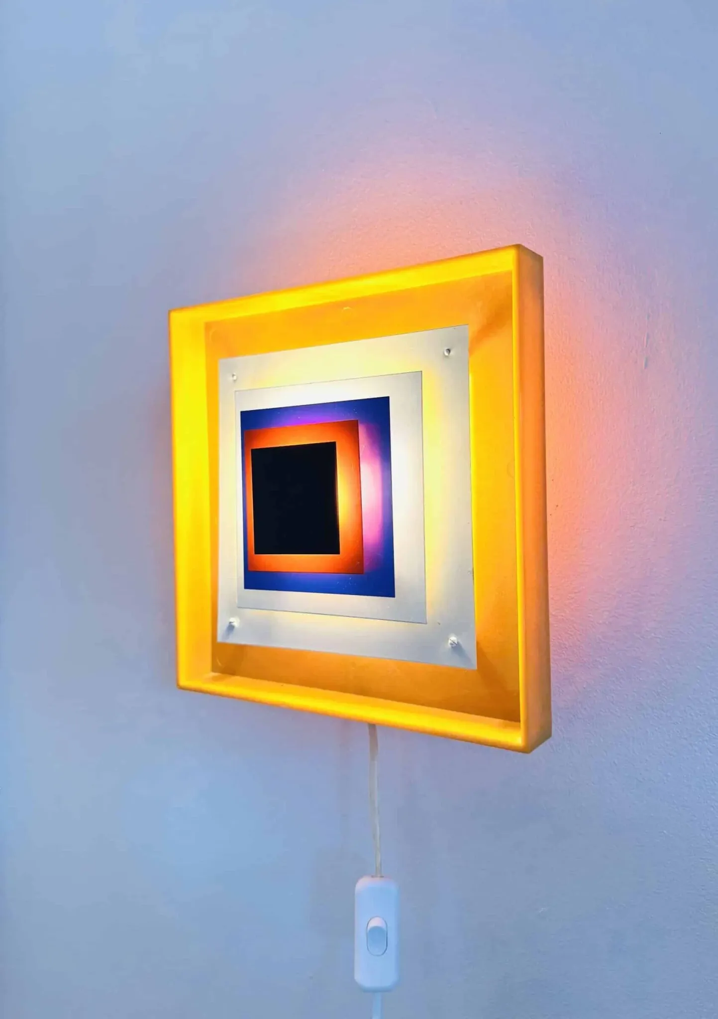 Kvadrille Wall Lamp By Bengt Karlby For Lyfa, Denmark, 1970S