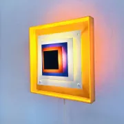 Kvadrille Wall Lamp By Bengt Karlby For Lyfa, Denmark, 1970S