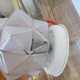 Vintage star globe lamp and enamel base