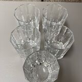 Set of 5 Baccarat crystal goblets, Monaco model