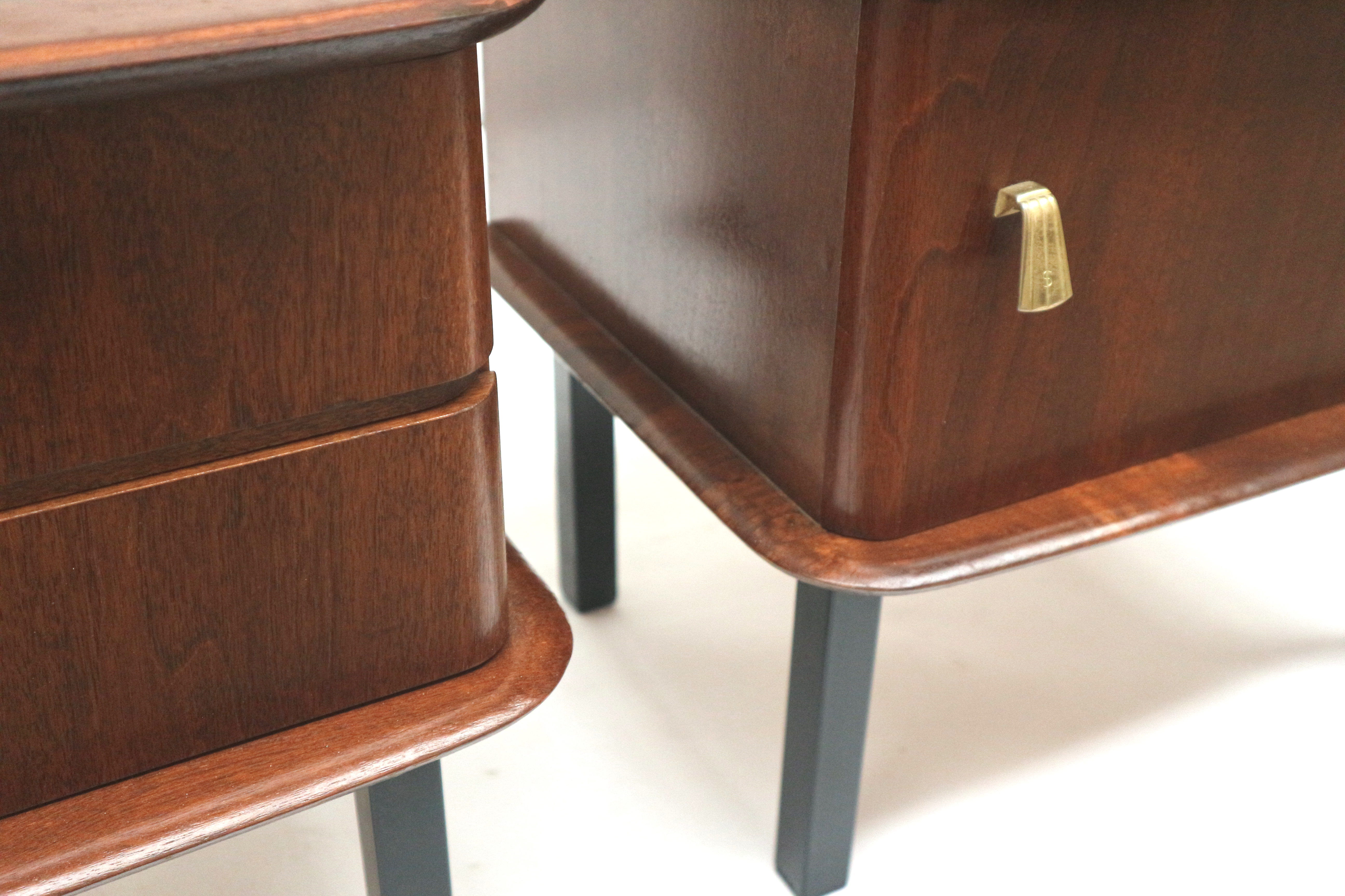 Set of 2 vintage bedside tables made in the 1950s
