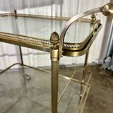 1970s gold rolling serving table