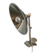 Glory industrial clamp lamp, chrome reflector shade, Germany, 1950s