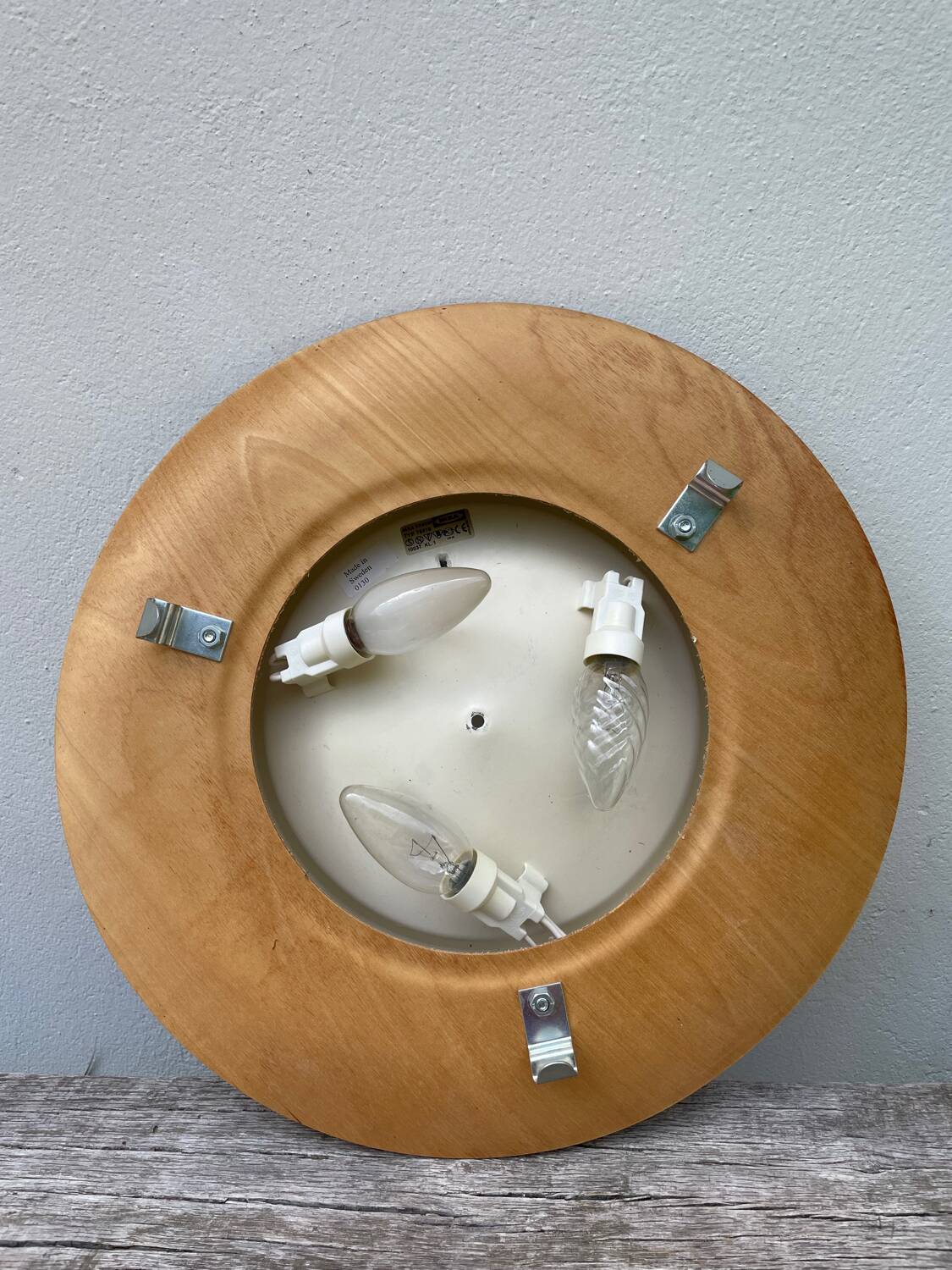 Vintage IKEA wooden ceiling light