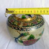 Openwork plique-à-jour enamel pot - 1920 to 1949 - China