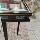 Console ancienne plateau verre vintage