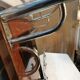 Art Deco wall rack - wood and chrome - vintage