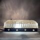 Square glass and bronze flush mount lamp, 1960s