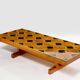 Large modernist coffee table in oak petrified wood slate 1960Large modernist coffee table in oak