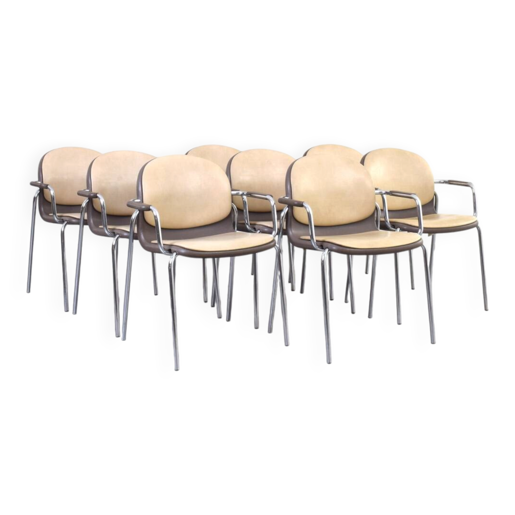 Vintage German Chairs from Wilkhahn, 1980s, Set of 8.
