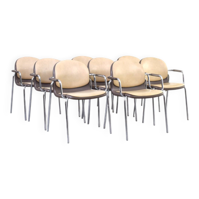 Chaises vintage allemandes de Wilkhahn, années 1980, ensemble de 8.