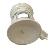 Polychrome porcelain tea pot with 20th century floral decoration