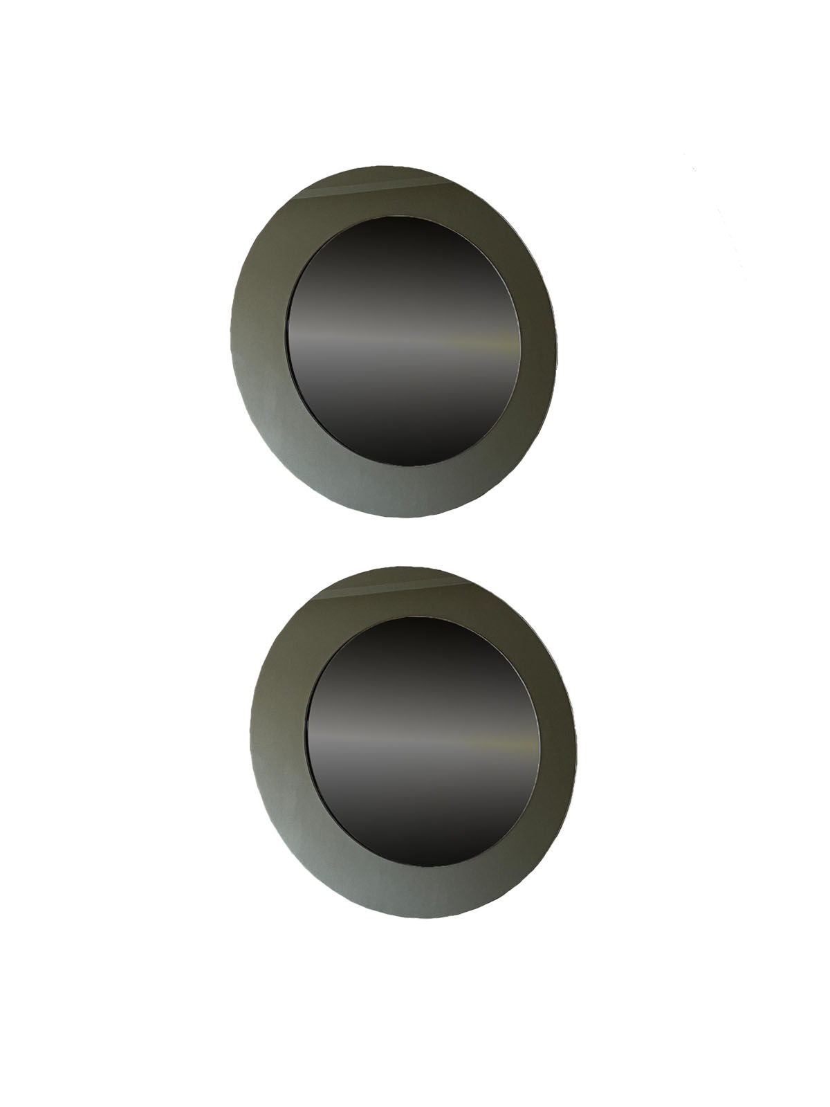 Deux miroirs rond  en verre Italie 70cm