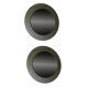Deux miroirs rond  en verre Italie 70cm
