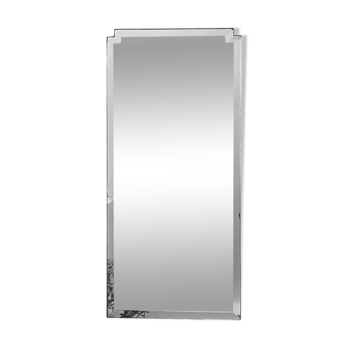 Large old beveled mirror 68x150cm