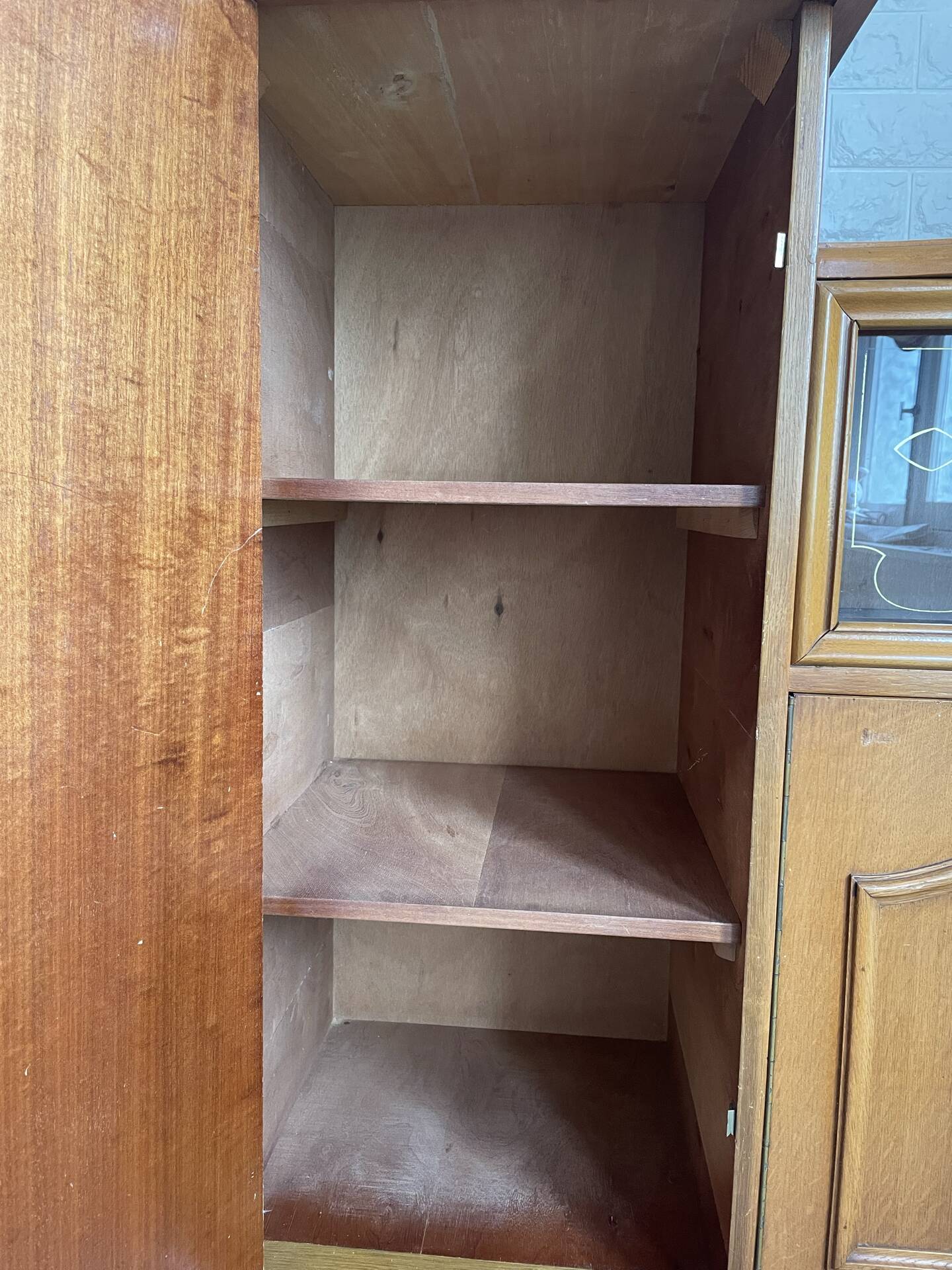 Vintage Oak Bookcase & Display Cabinet