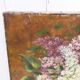 Oil painting on canvas bouquet of lilacs 1903 Vintage