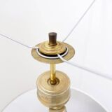 Large white ceramic fan-shaped table lamp - Art Deco style