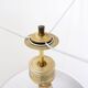 Large white ceramic fan-shaped table lamp - Art Deco style
