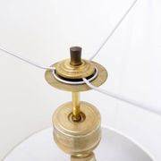 Large white ceramic fan-shaped table lamp - Art Deco style