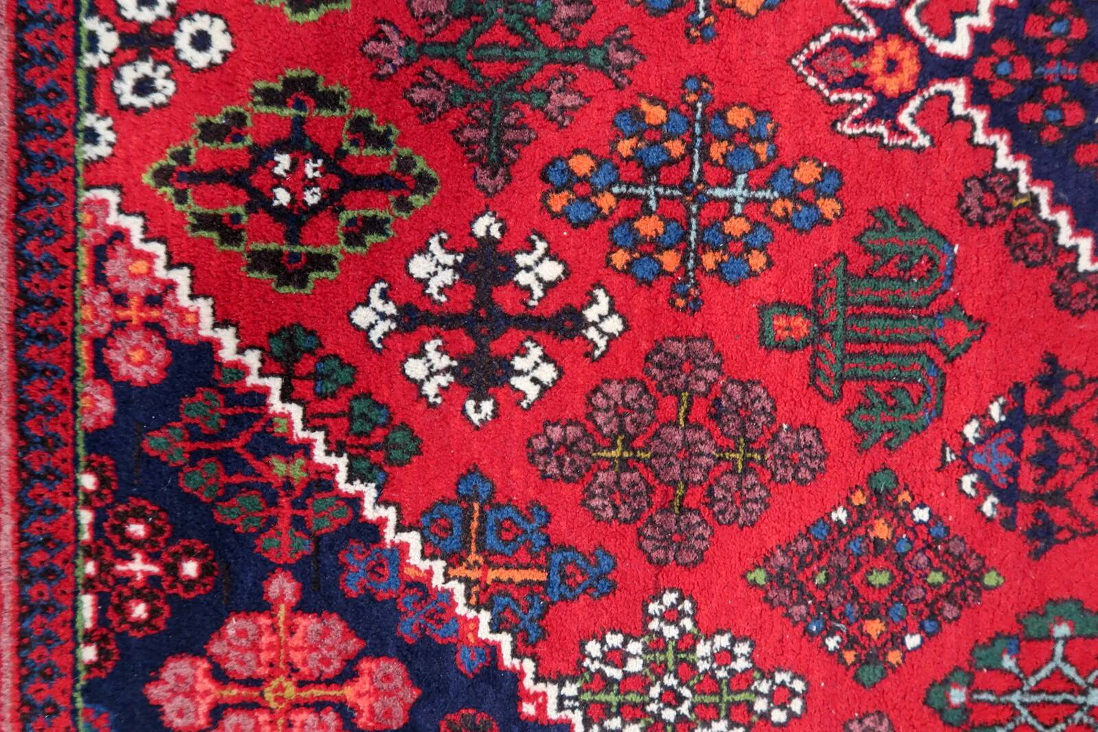 Handmade vintage Persian Joshagan rug 106cm x 159cm, 1970s