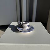 Dutch white and blue candlestick with windmill pattern H5 D10