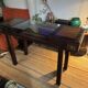 Console table / Display cabinet in exotic wood and glass – Colonial Style