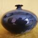 Glazed ceramic soliflore vase, signed (signature to be deciphered)