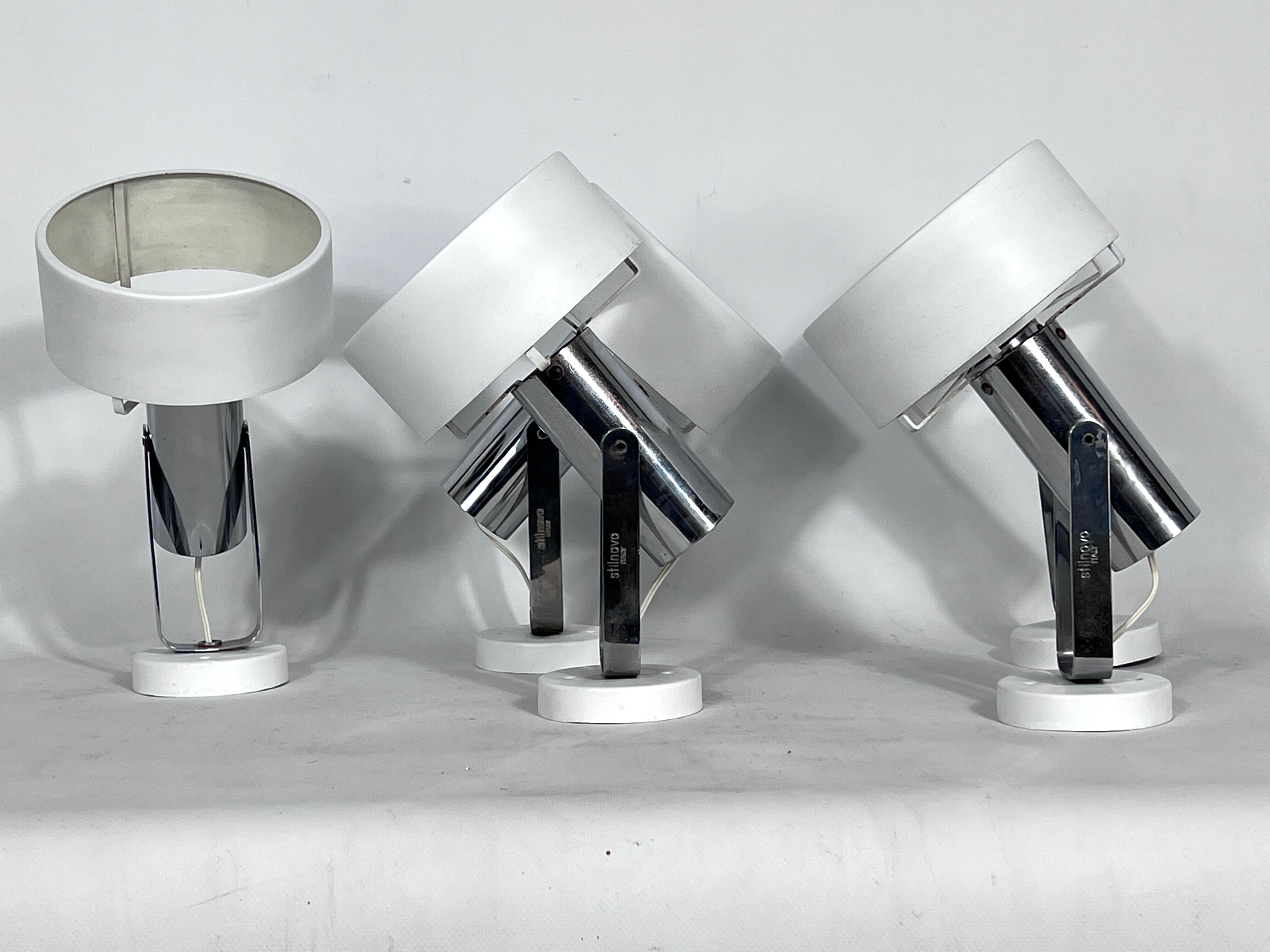 Stilnovo Milano, set of five orientable wall lights from 50s