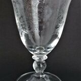 Water glass in crystalline engraved gold border