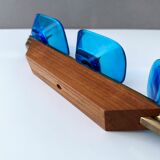 Midmodern candlestick, vintage candle holder teak, 60's vintage interior.