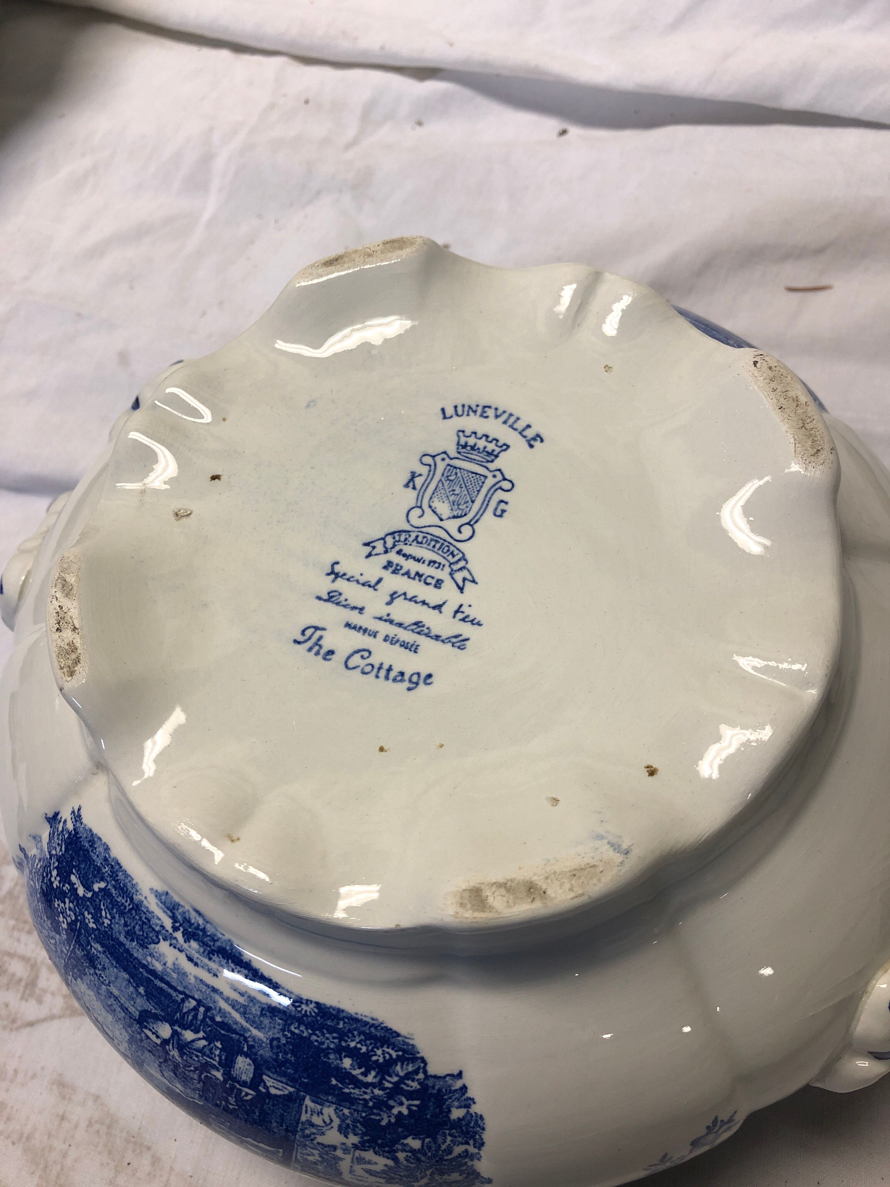 Old Luneville dish or salad bowl