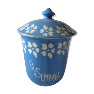 Biscuit or candy jar in opaque Sarreguemines