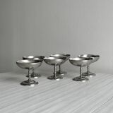 6 stainless steel footed bowls
