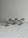 6 stainless steel footed bowls
