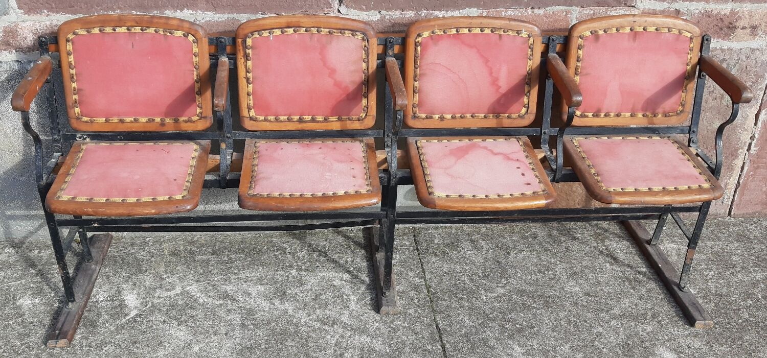4 seater cinema bench