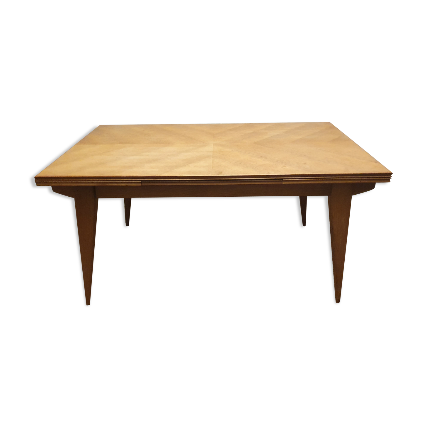 Teak table with compass feet, 1960s