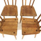 Set of 4 Scandinavian "Sportstugemöbler" chairs, Göran Malmvall, Sweden, 1950