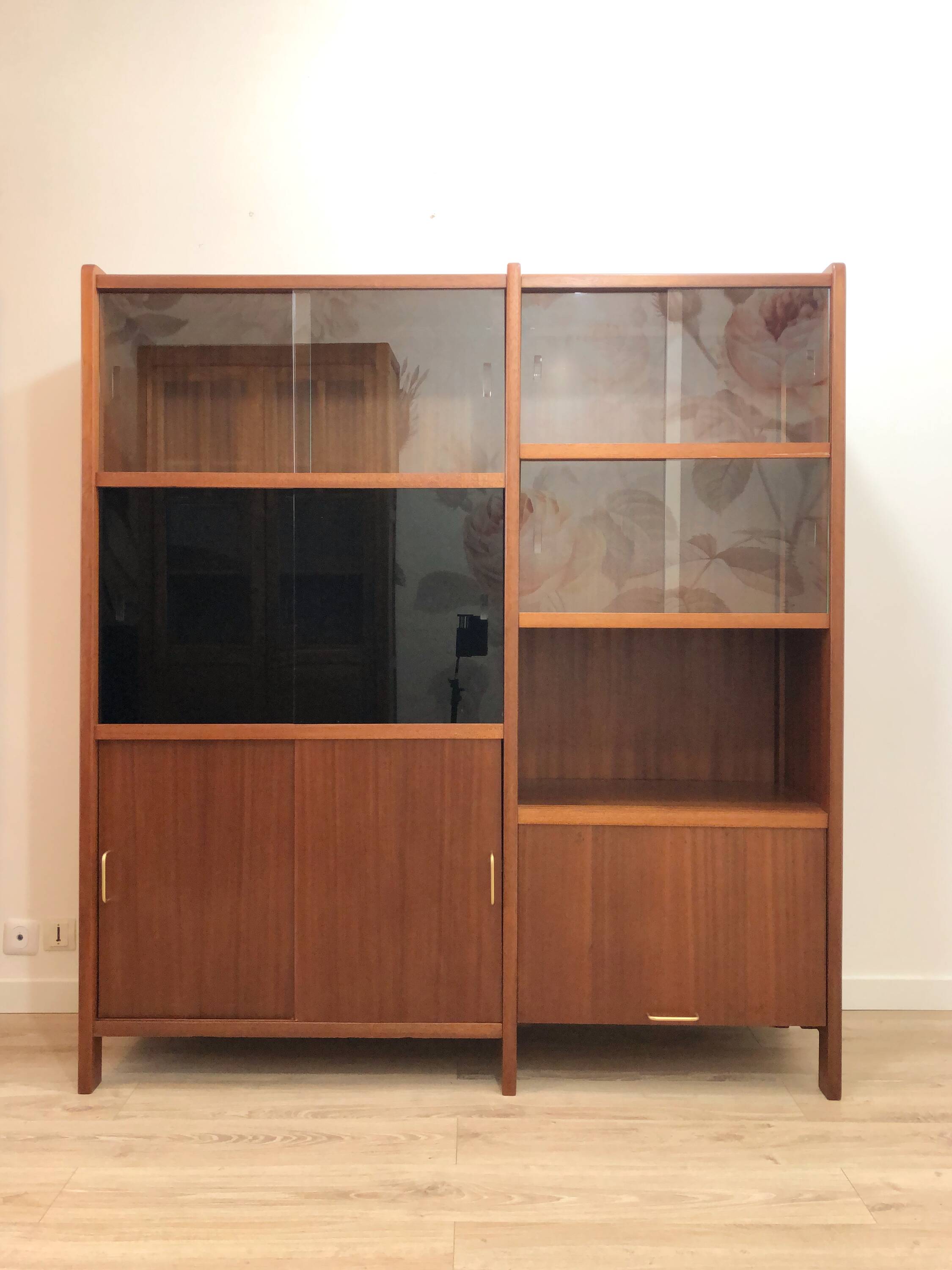 1970s teak bookcase
