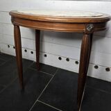 table d'appoint 1930 en acajou dessus marbre