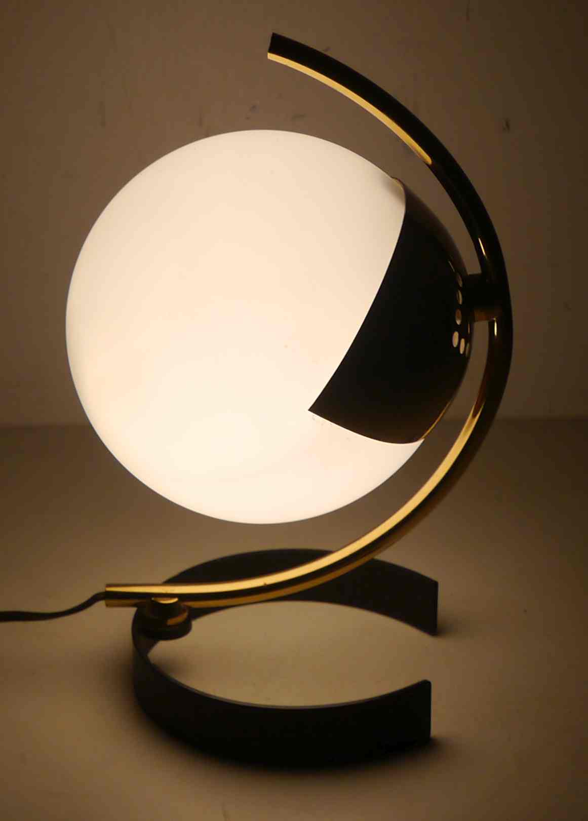 Lamp or wall lamp metal and opaline design 50's years