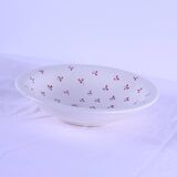 White ceramic salad bowl with floral decoration