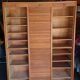 Classeur a rideaux, meuble de notaire. 3 colonnes