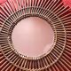 Vintage bamboo rattan mirror 50s